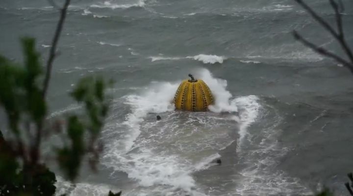 A US$3 million pumpkin swept into the ocean