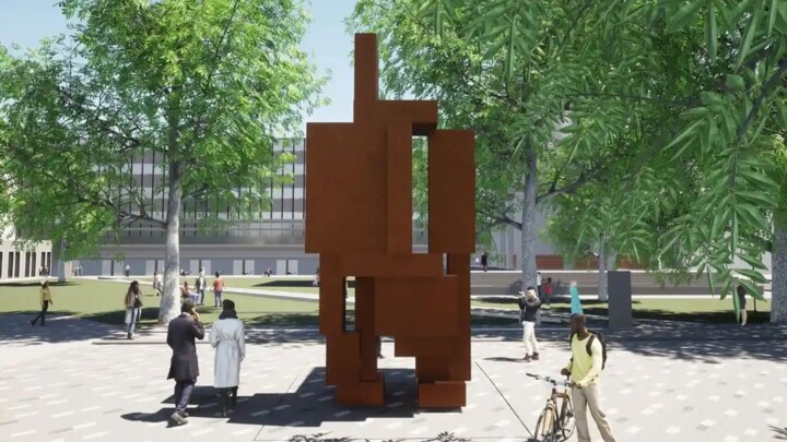 Wakkere studenten zijn 'verstikt' door zogenaamd 'fallische' abstracte sculptuur