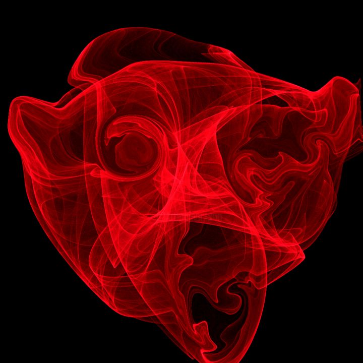 Arts numériques intitulée "ours-rouge-red-bear…" par Jean-François Bayle, Œuvre d'art originale, Peinture numérique