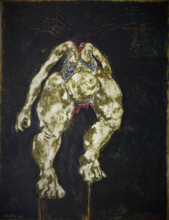 Pittura intitolato "homogene-162" da Jean Francois Bottollier, Opera d'arte originale, Acrilico