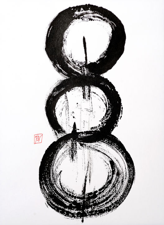 Printmaking titled "Orbis 3" by Jean-François Frelin (Mindu), Original Artwork, Monotype