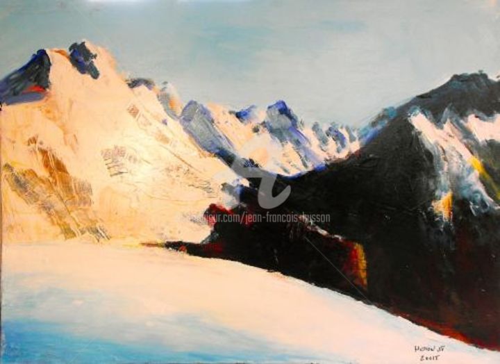 Peinture intitulée "les-2-alpes.jpg" par Jean Francois Husson, Œuvre d'art originale, Huile