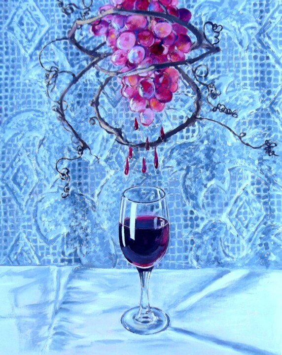 "Vin de vigne." başlıklı Tablo Jean François Poussard tarafından, Orijinal sanat, Petrol