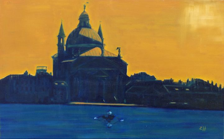 Malerei mit dem Titel "Venezia 05" von Jean-François Zanette, Original-Kunstwerk, Öl