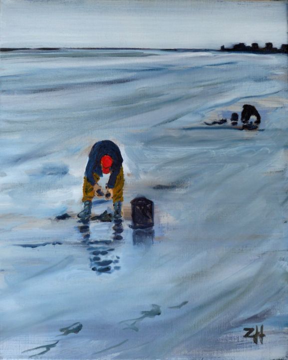 "Noirmoutier 3" başlıklı Tablo Jean-François Zanette tarafından, Orijinal sanat, Petrol