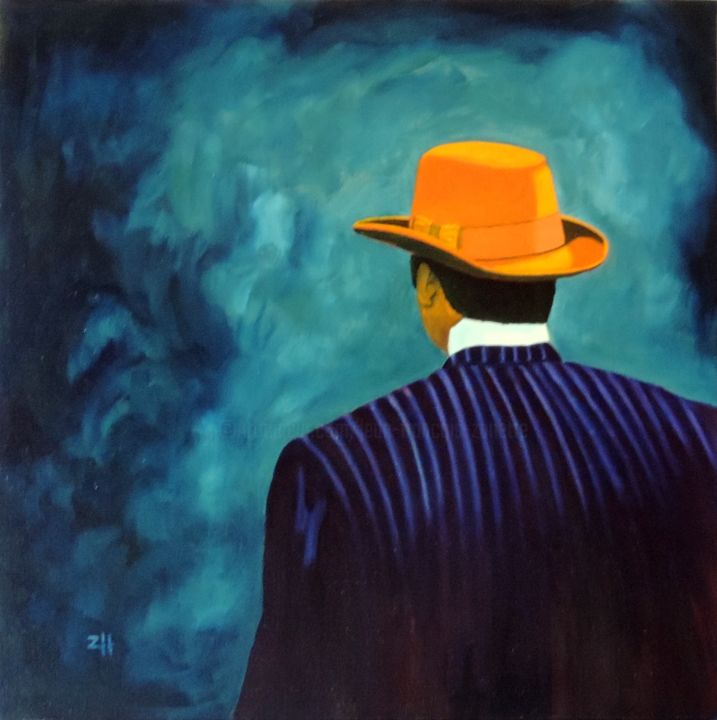 Painting titled "Chapeau / Hat / Cap…" by Jean-François Zanette, Original Artwork, Oil