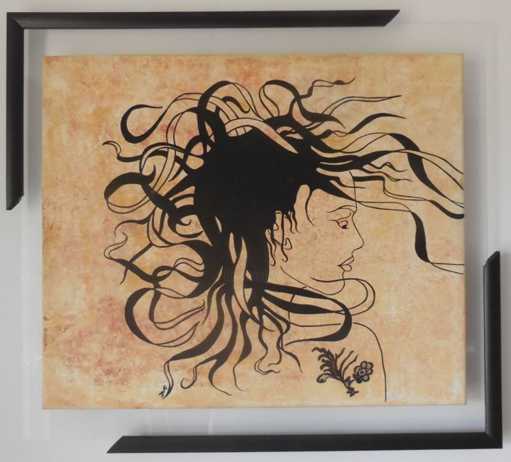 Peinture intitulée "L'échevelée.jpg" par jean-frazer, Œuvre d'art originale,