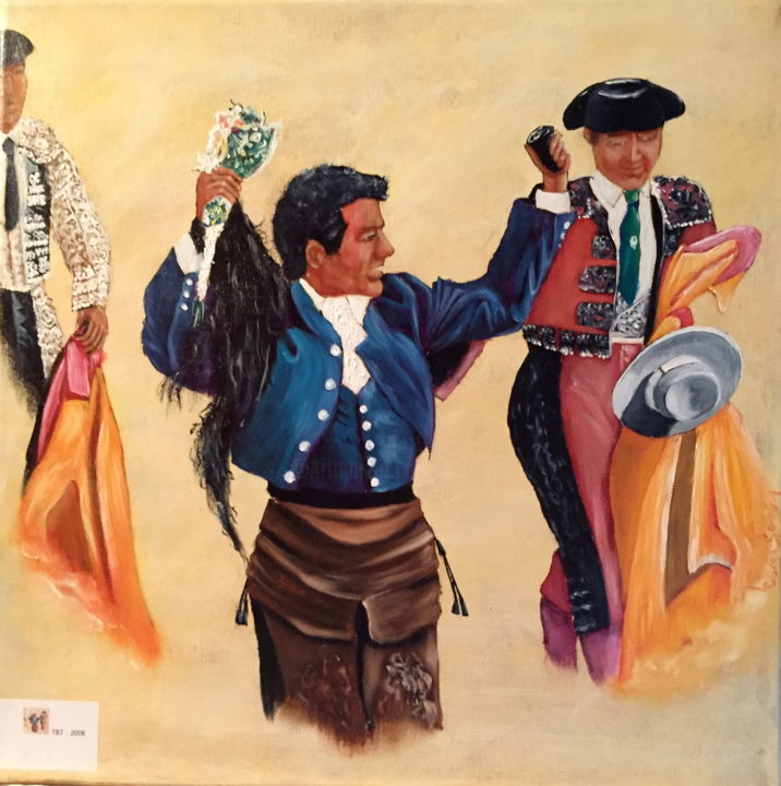 Malerei mit dem Titel "Trophée" von Jean Gony, Original-Kunstwerk, Öl