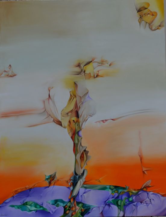 Peinture intitulée "le-sang-des-batraci…" par Jean Gounin, Œuvre d'art originale