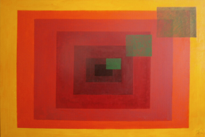 Painting titled "rectangles" by Jean Guignier, Original Artwork