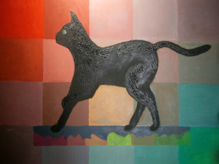Painting titled "chat3.jpg" by Jean Guignier, Original Artwork
