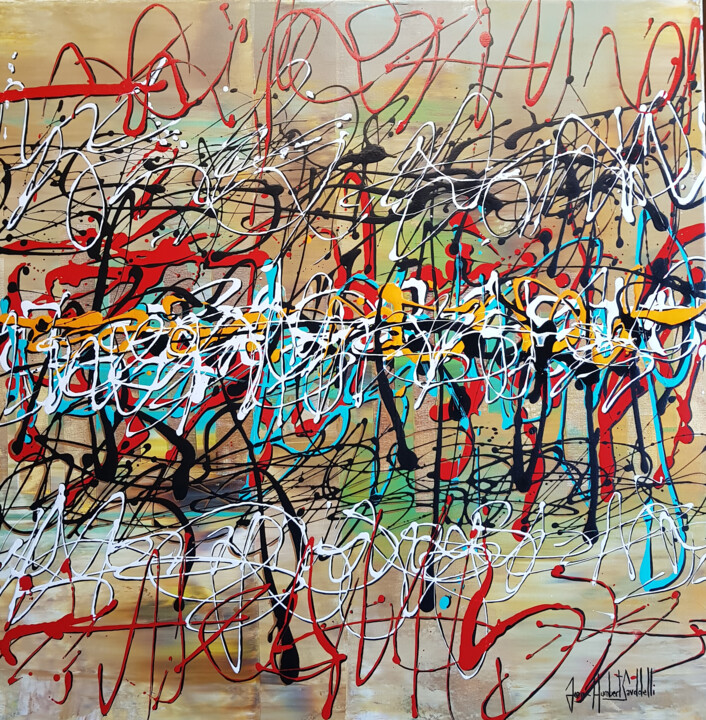 Painting titled "LE MOTS POUR LE DIRE" by Jean-Humbert Savoldelli, Original Artwork, Acrylic