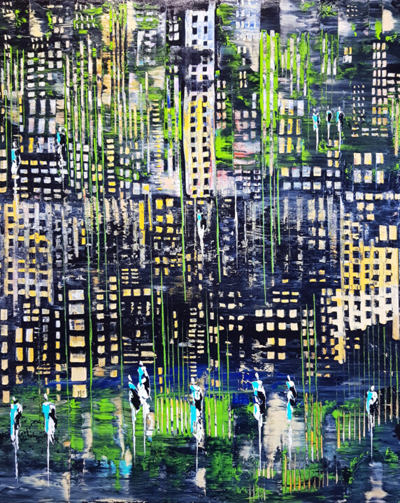 Peinture intitulée "TOO NIGHT" par Jean-Humbert Savoldelli, Œuvre d'art originale, Acrylique