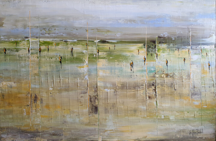 Painting titled "SPECIAL SPACES 2" by Jean-Humbert Savoldelli, Original Artwork, Acrylic Mounted on Wood Stretcher frame