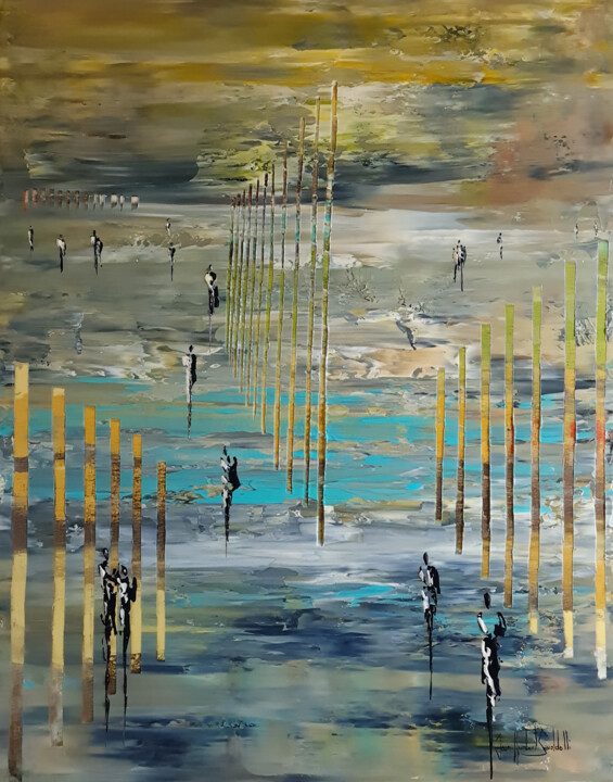 Peinture intitulée "MOUSSELINE" par Jean-Humbert Savoldelli, Œuvre d'art originale, Acrylique Monté sur Châssis en bois