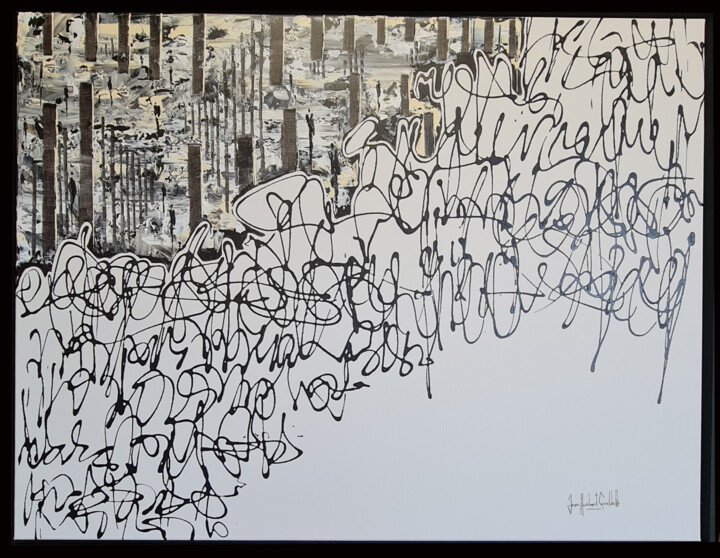 Malerei mit dem Titel "JE SUIS VENU TE DIR…" von Jean-Humbert Savoldelli, Original-Kunstwerk, Acryl Auf Keilrahmen aus Holz…