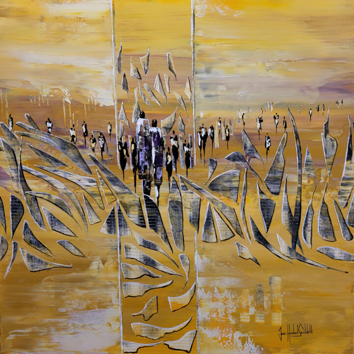"STRANGERS 2023" başlıklı Tablo Jean-Humbert Savoldelli tarafından, Orijinal sanat, Akrilik Ahşap Sedye çerçevesi üzerine mo…