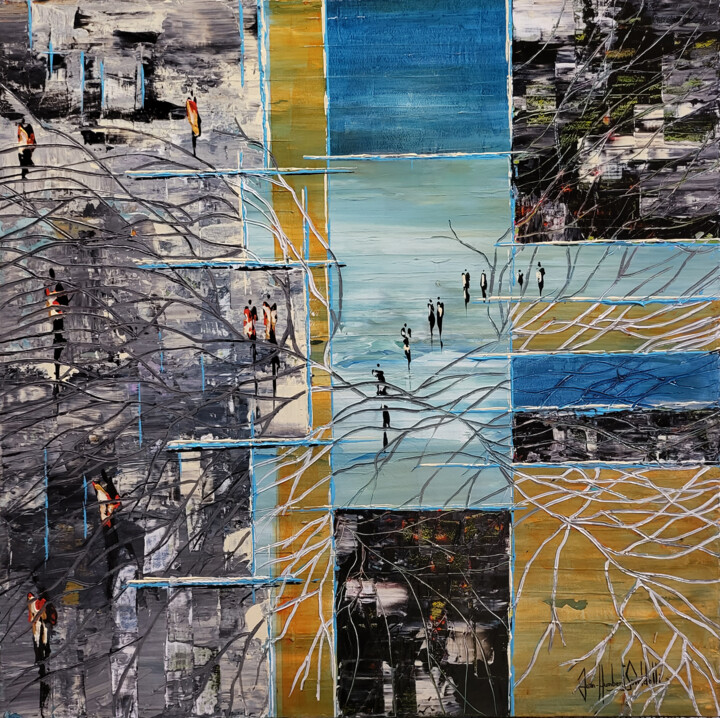"LOOKING FOR BLUE" başlıklı Tablo Jean-Humbert Savoldelli tarafından, Orijinal sanat, Akrilik Ahşap Sedye çerçevesi üzerine…