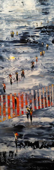 Pittura intitolato "FOLLOW ME 2024" da Jean-Humbert Savoldelli, Opera d'arte originale, Acrilico Montato su Telaio per barel…