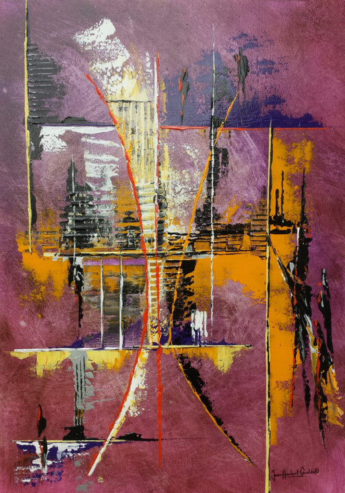 Painting titled "VIENNE" by Jean-Humbert Savoldelli, Original Artwork