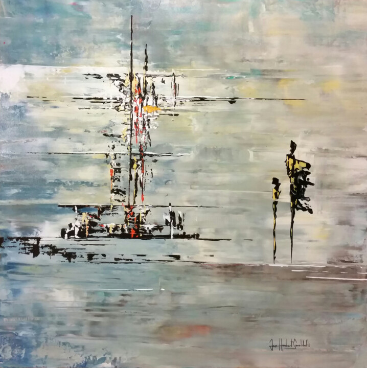 Pintura intitulada "la-rade" por Jean-Humbert Savoldelli, Obras de arte originais, Acrílico