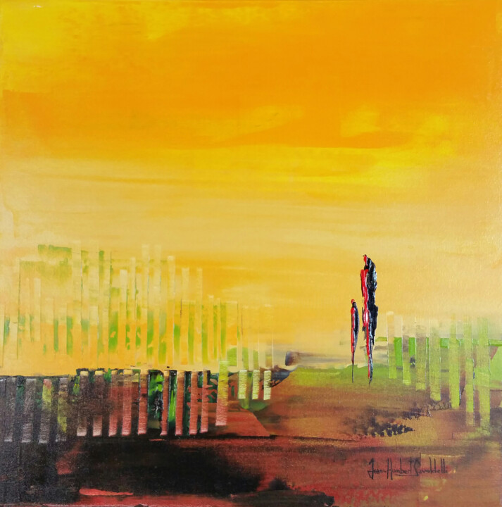 Peinture intitulée "bambous" par Jean-Humbert Savoldelli, Œuvre d'art originale, Acrylique