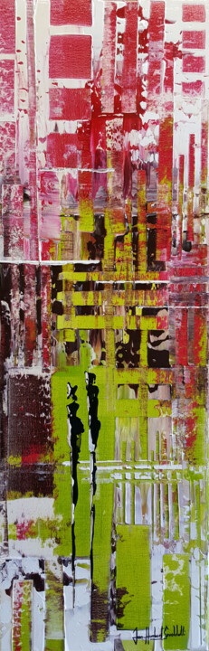 Schilderij getiteld "jardin-public" door Jean-Humbert Savoldelli, Origineel Kunstwerk, Acryl