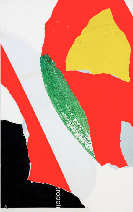 Коллажи под названием "Collage R006" - Jean-Jacques Andre, Подлинное произведение искусства, Коллажи