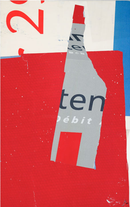 Collages titulada "Collage R 023" por Jean-Jacques Andre, Obra de arte original, Collages