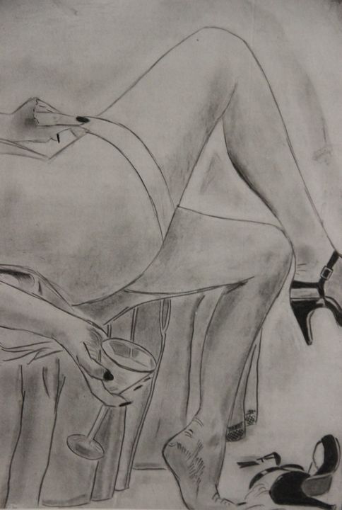 Disegno intitolato "Femme" da Jean-Jacques Gastaud, Opera d'arte originale
