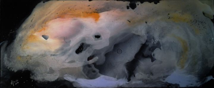Peinture intitulée "peinture-sur-verre-…" par Jean Jacques Houée, Œuvre d'art originale, Acrylique