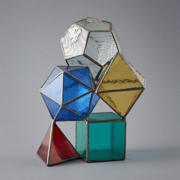 Sculpture titled "Les 5 éléments - So…" by Jean-Jacques Joujon (JimaJine), Original Artwork, Glass