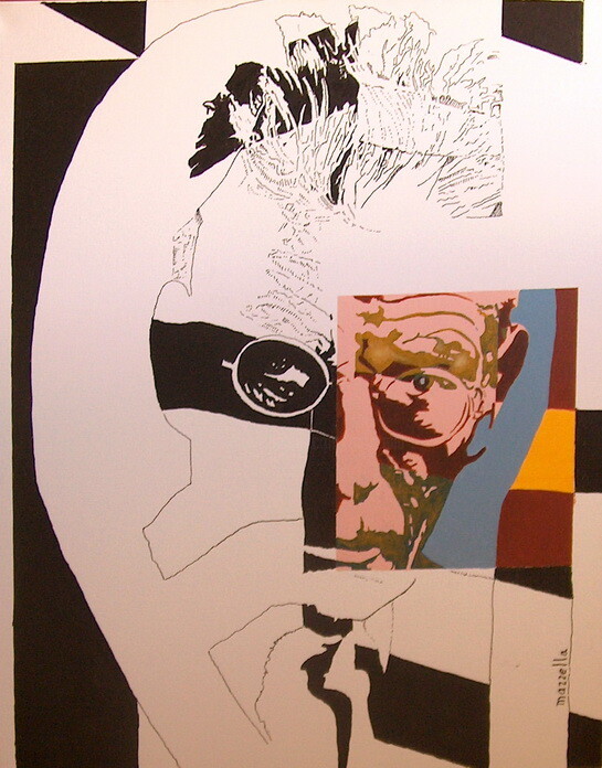 Peinture intitulée "samuel Beckett" par Jean-Jacques Mazzella, Œuvre d'art originale, Huile