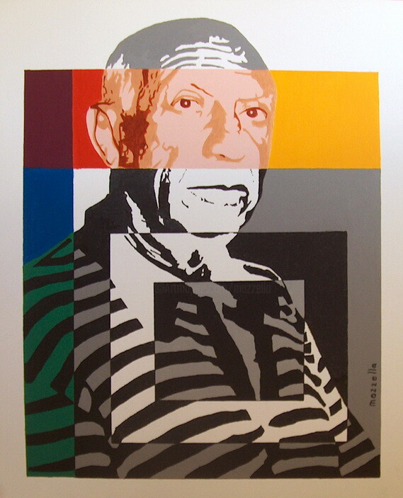 Pintura titulada "Picasso" por Jean-Jacques Mazzella, Obra de arte original, Oleo