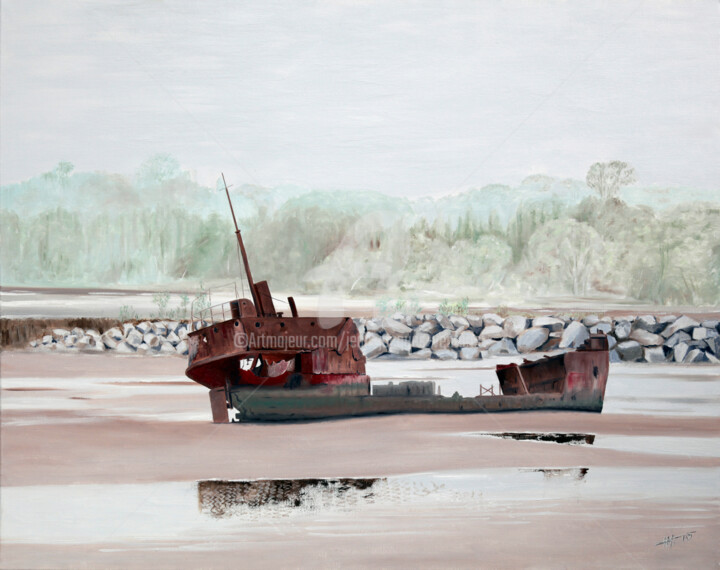 Peinture intitulée "Pollution" par Jean-Jacques Venturini, Œuvre d'art originale, Huile