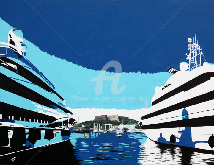 Painting titled "Quai des milliardai…" by Jean-Jacques Venturini, Original Artwork