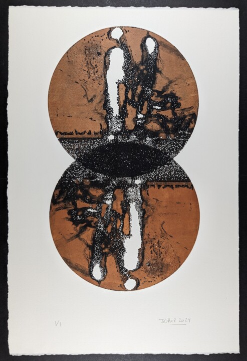Estampas & grabados titulada "Eau-forte 22 recto…" por Jean Kittel, Obra de arte original, Aguafuerte