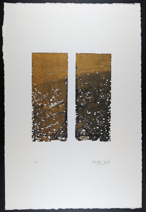 Printmaking titled "eau-forte 12AB Terr…" by Jean Kittel, Original Artwork, Etching