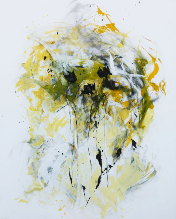 Peinture intitulée "Fleurs" par Jean Lérin, Œuvre d'art originale, Acrylique Monté sur Châssis
