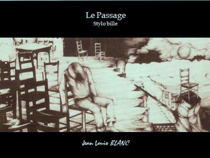 Drawing titled "le-passage." by Jean Louis Blanc, Original Artwork, Ballpoint pen