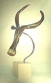 Sculpture titled "TAUREAU LYRE" by Jean Louis Bonnet, Original Artwork