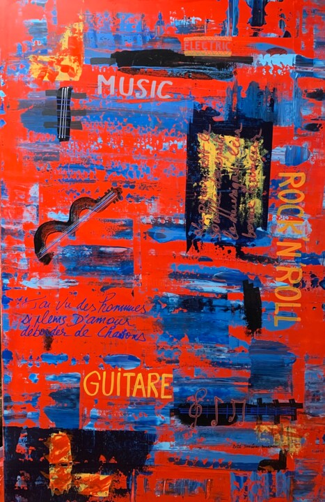 Painting titled "Rock and roll" by Jean Louis Bourdon, Original Artwork, Acrylic