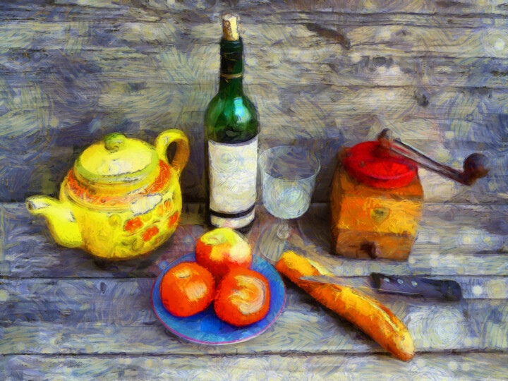 Photography titled "Nature Morte au mou…" by Jean-Louis Bouzou, Original Artwork, Manipulated Photography