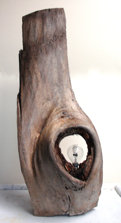 Sculpture intitulée "lampe-de-chevet.jpg" par Jean Louis Renaudin, Œuvre d'art originale