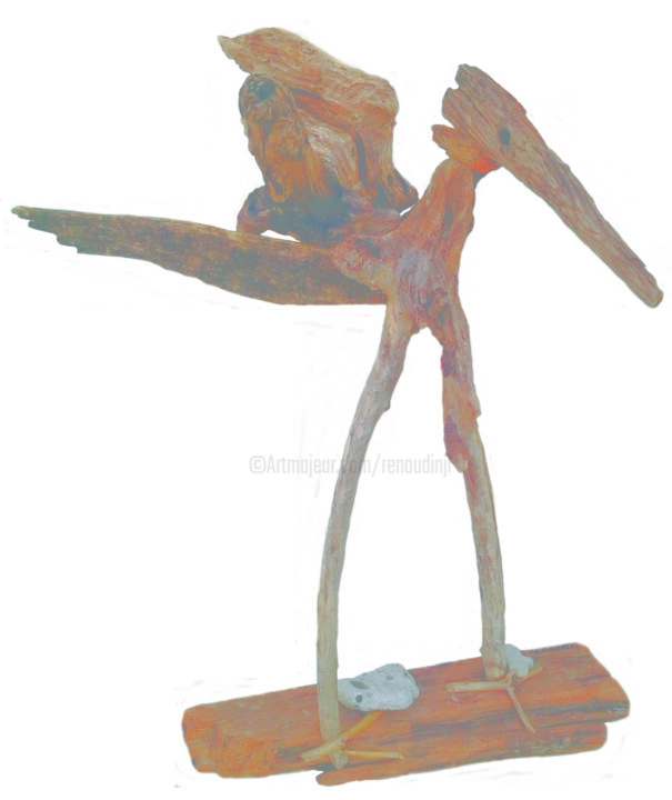 雕塑 标题为“Drôle d'oiseau” 由Jean Louis Renaudin, 原创艺术品