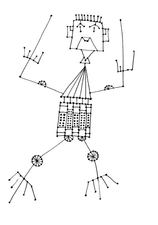 Dessin intitulée "le petit bonhomme" par Jean-Louis Rivière, Œuvre d'art originale, Crayon