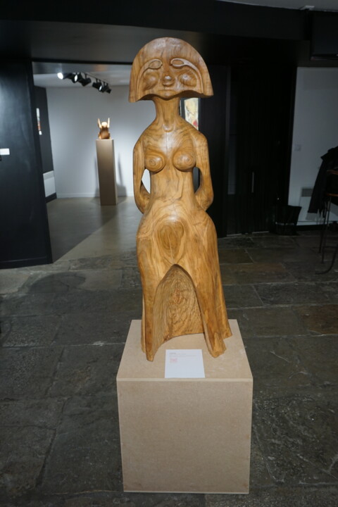 Sculpture intitulée "L'infante" par Jean Louis Roux, Œuvre d'art originale, Bois