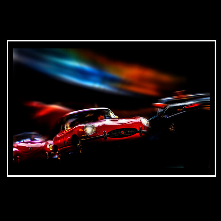 Fotografia zatytułowany „Cars in action. Jag…” autorstwa Jean-Loup Debionne, Oryginalna praca, Fotografia cyfrowa