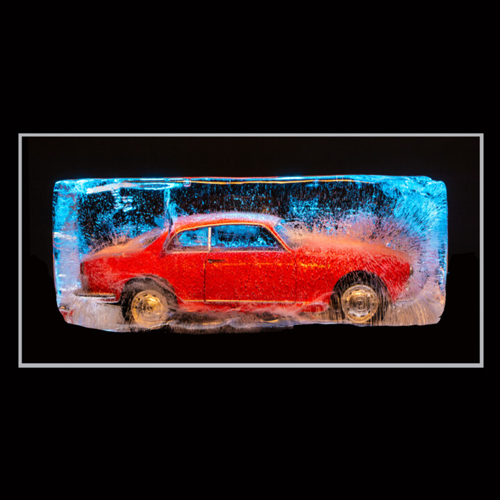 Fotografia zatytułowany „Frozen car Alfa-Rom…” autorstwa Jean-Loup Debionne, Oryginalna praca, Fotografia cyfrowa