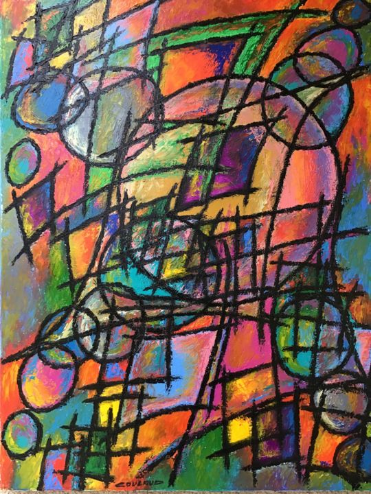 Painting titled "c’est quoi ça?" by Jean-Luc Coulaud, Original Artwork, Acrylic